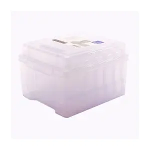 Opbergbox transparant met 6 cassettes