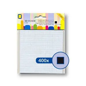 3D foamblokjes 2 mm zwart