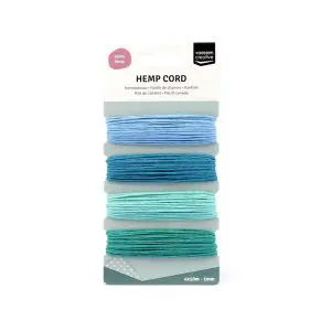 Hempcord assorti blauw/groen