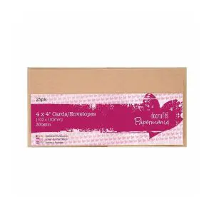 Kaarten & enveloppen kraft 10,2×10,2cm