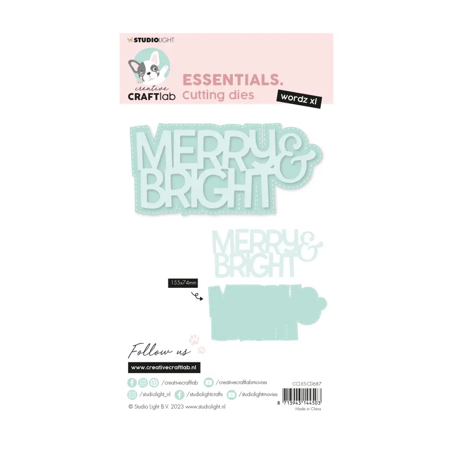 Stansmal wordz xl merry & bright - Afbeelding 2