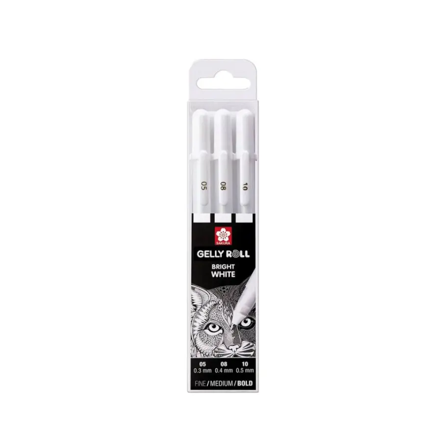 Gelpen wit 3 st.