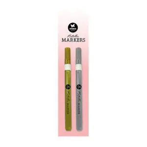 Metallic markers gold and silver