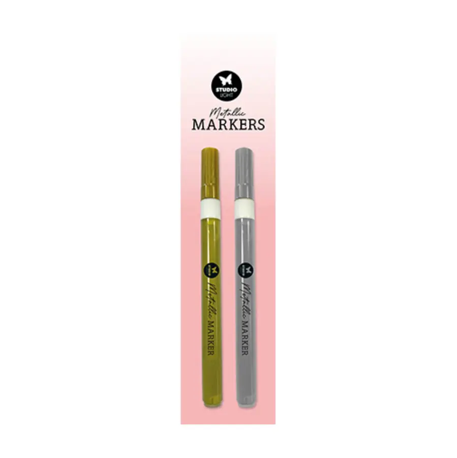 Metallic markers gold and silver