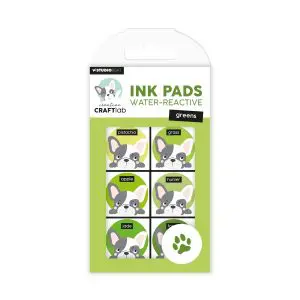 Inktkussens water-reactive pastels greens