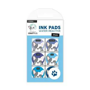 Inktkussens water-reactive pastels blues
