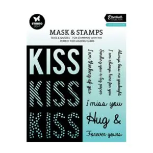 Stencil en stempel kiss