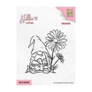Stempel gnome with flowers