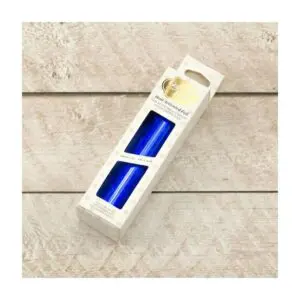 Hot foil iridescent triangular pattern blauw