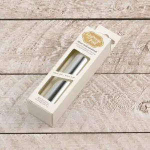 Hot foil mirror finish silver