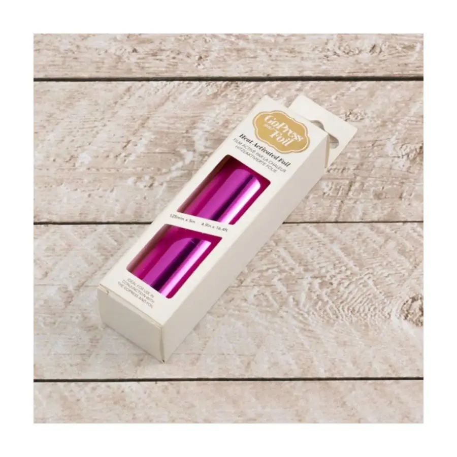 Hot foil mirror finish pink