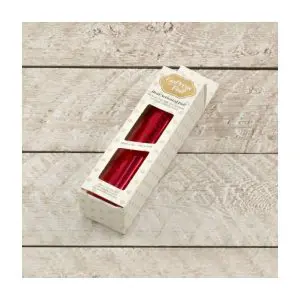 Hot foil dotted hologram mirror finish red