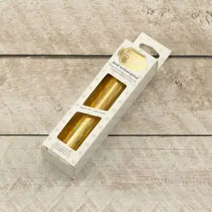 Hot foil iridescent pillars finish goud