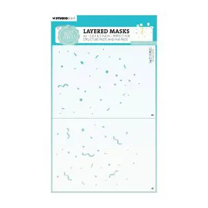 Stencil exploding confetti
