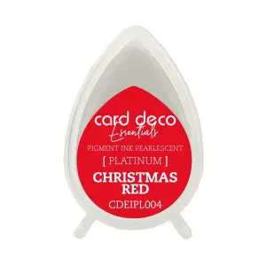 Inktkussen dew drop pearl christmas red