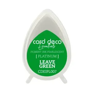 Inktkussen dew drop pearl leave green