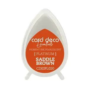 Inktkussen dew drop pearl saddle brown