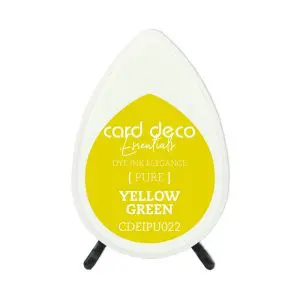 Inktkussen dew drop pure yellow green