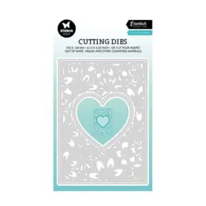 Stansmal floral heart frame