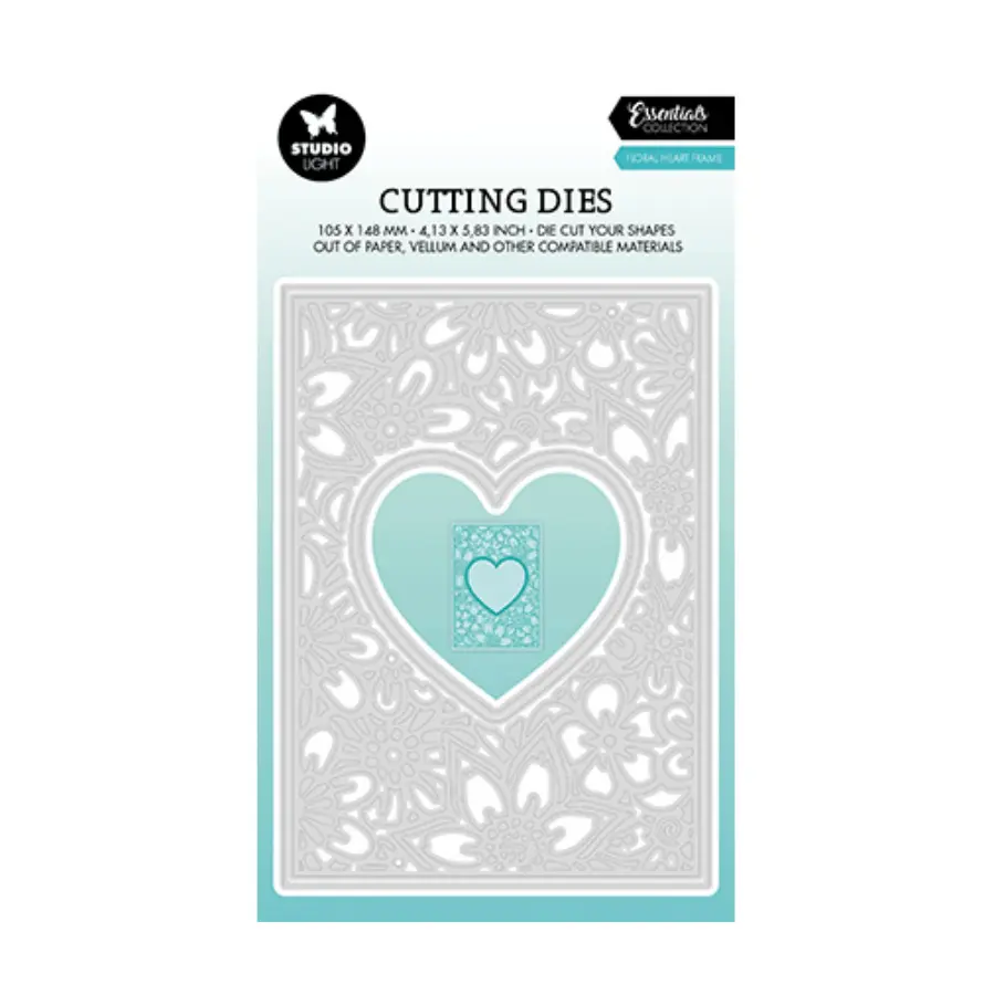 Stansmal floral heart frame