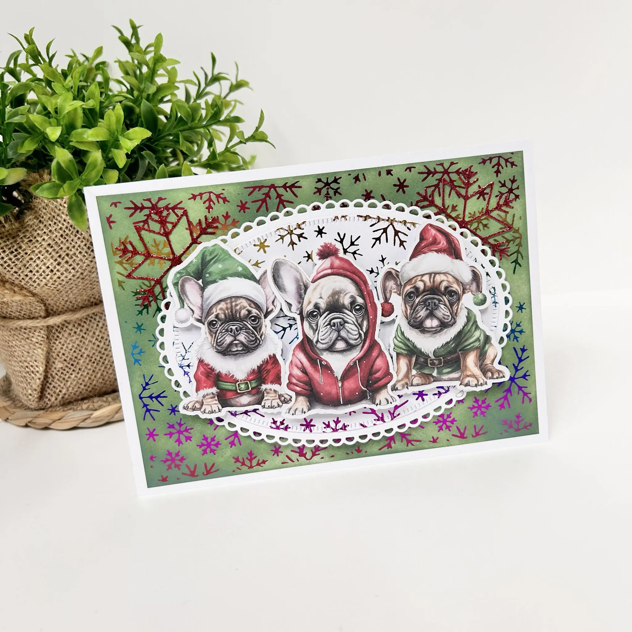 Hot foil snow background - Afbeelding 2