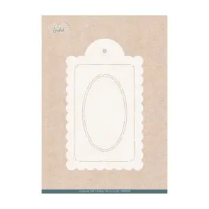 Stencil blossom blush label