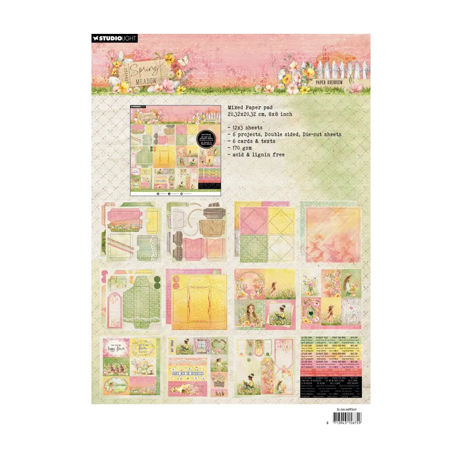 Paperpad mixed spring meadow - Afbeelding 2