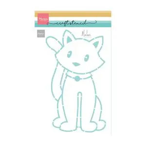 Stencil sitting cat