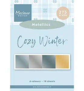 cardstock metallic cozy winter