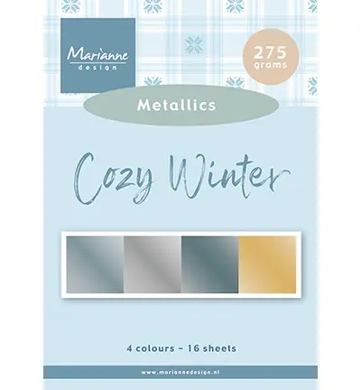 cardstock metallic cozy winter