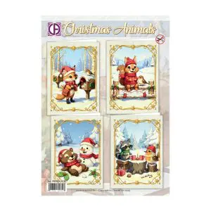 Kaartenpakket christmas animals