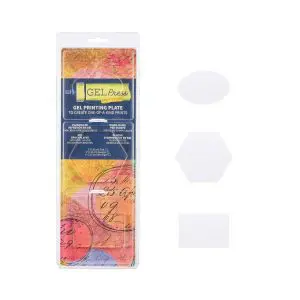 Gel press drukplaat petites hexagon, ovaal en rechthoek