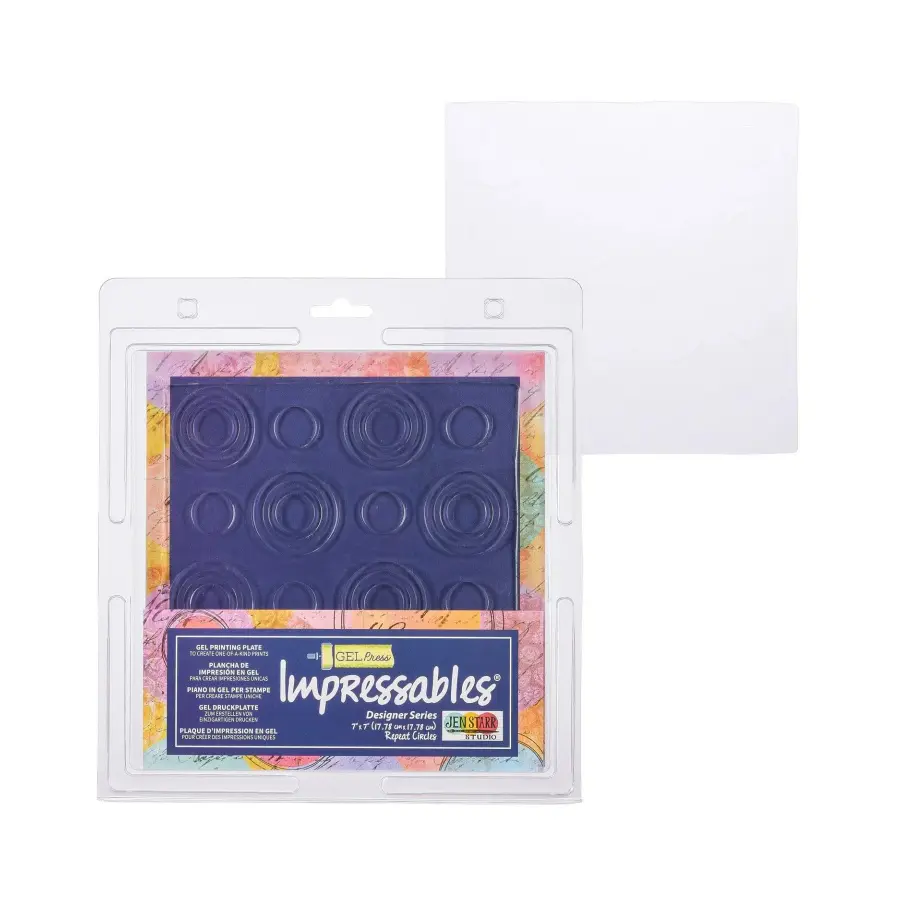 Gel press drukplaat impressables cirkels