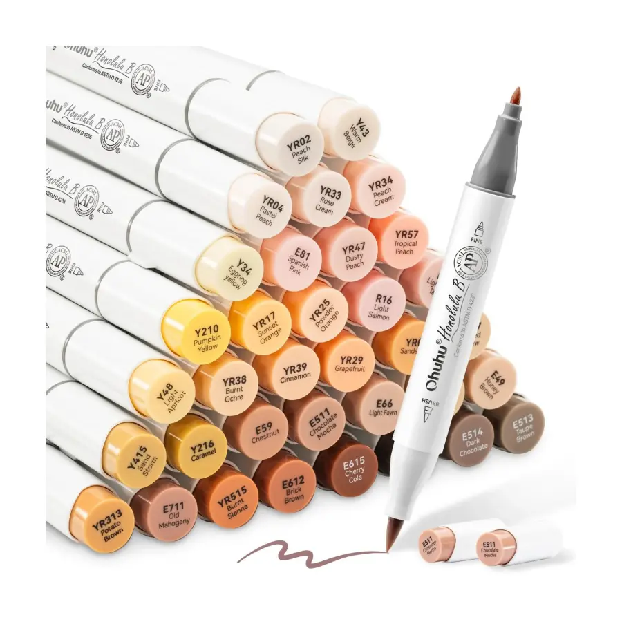 Honolulu B 36 alcohol markers skin colors