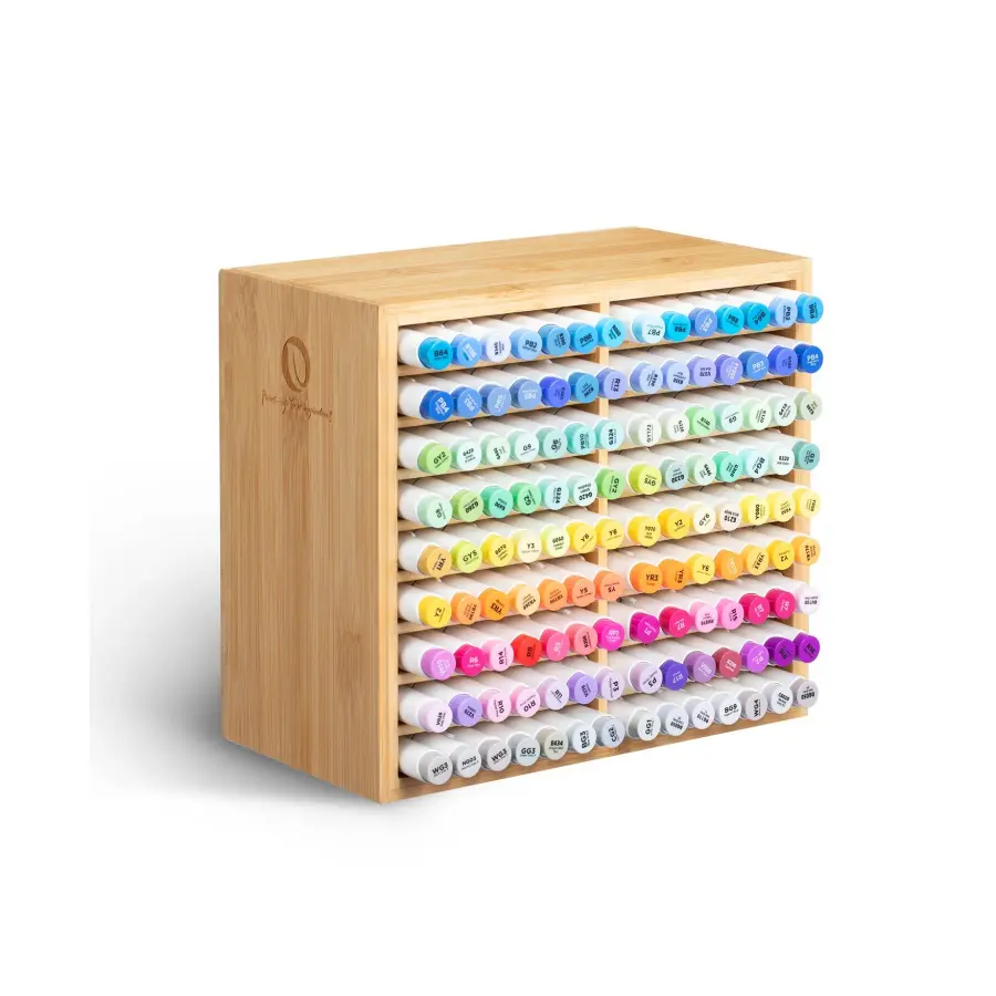 Ohuhu Bamboo Marker Organizer - 126 markers (zonder markers)