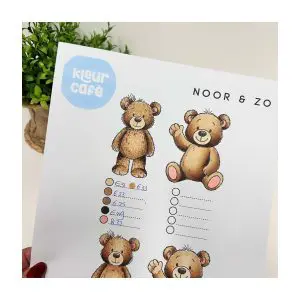 Leerzame les beren kleuren met copic alcohol markers incl. incl. oefenblad