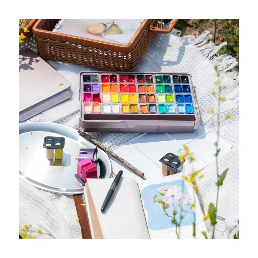 Gouache Metallic set 12 st. - Afbeelding 13