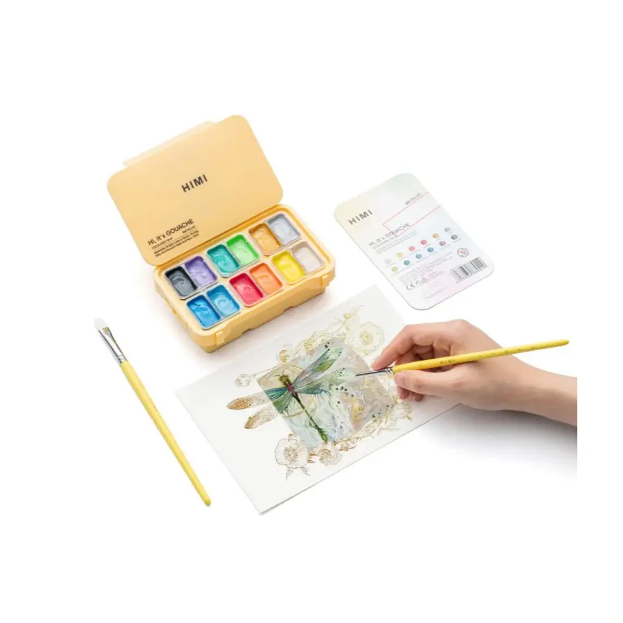 Gouache Metallic set 12 st. - Afbeelding 12