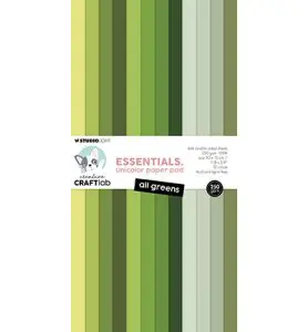 Cardstock uni All greens
