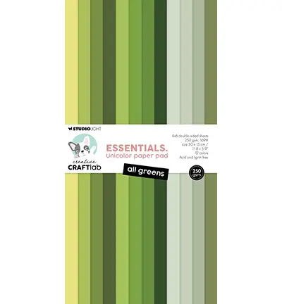 Cardstock uni All greens