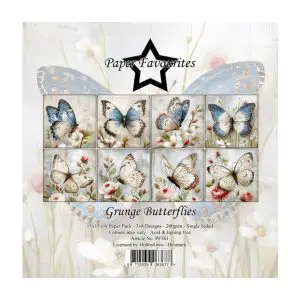 Designpapier grunge Butterflies