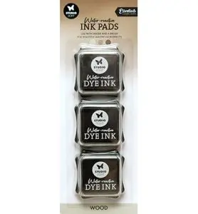 Water-reactive ink pads wood