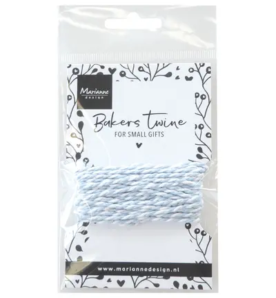 Bakers Twine licht blauw/wit