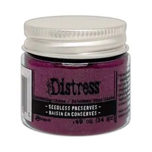 Distress embossing glaze seedless preserves