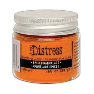 Distress embossing glaze spiced marmelade
