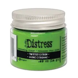 Distress embossing glaze twisted citron