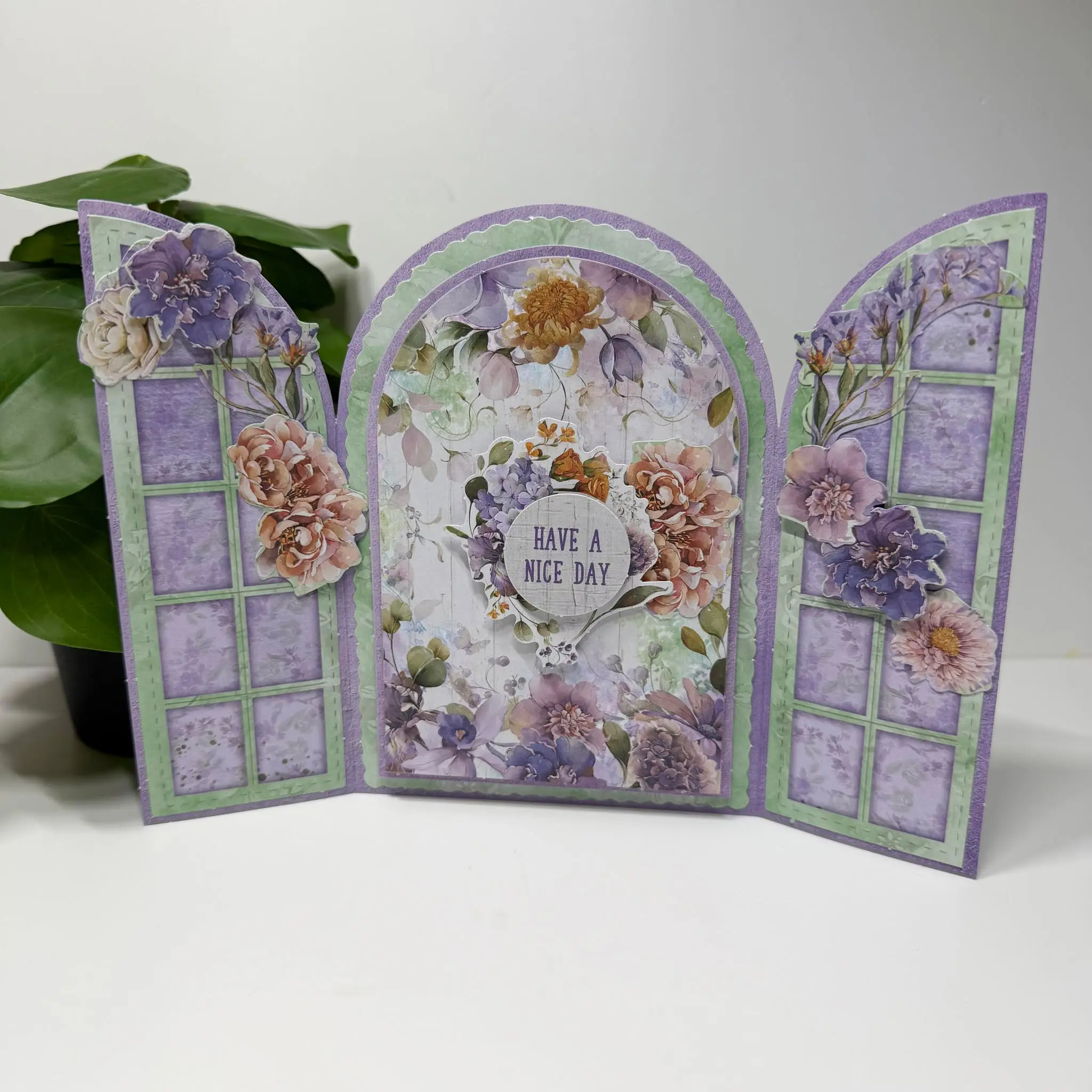 Kaartenmaakblok blooming flowers - Afbeelding 2