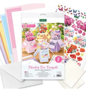 Kaartenmaakpakket blooming box bouquets