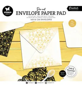Stansblok envelopes for cards wit/geel