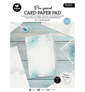Kaart paperpad voor gerild wit/blauw